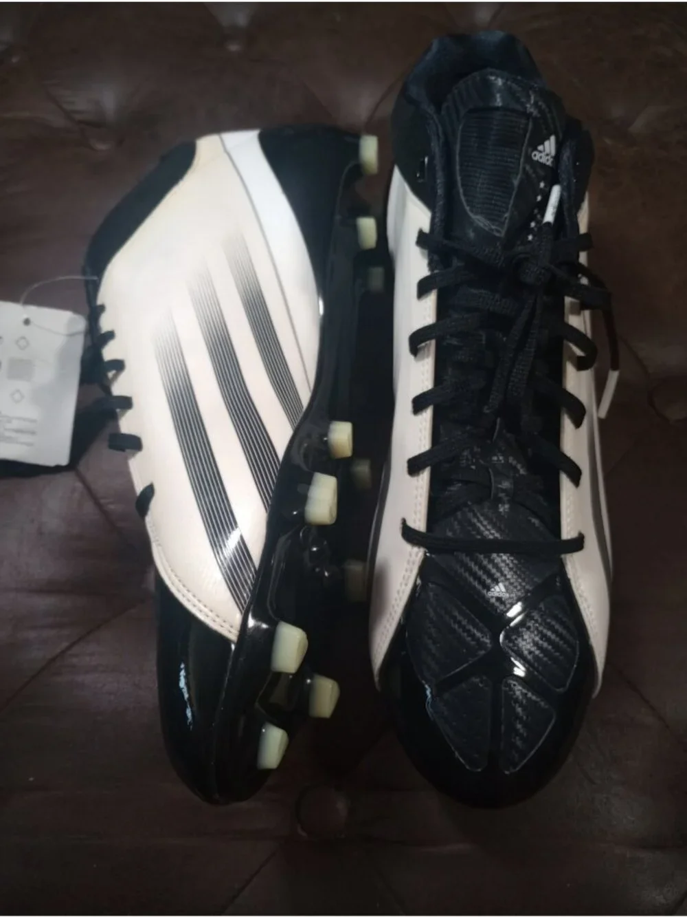 New Black Adidas Adizero 5-Star Soccer/Football Cleats Mens Size 15